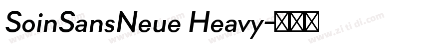 SoinSansNeue Heavy字体转换